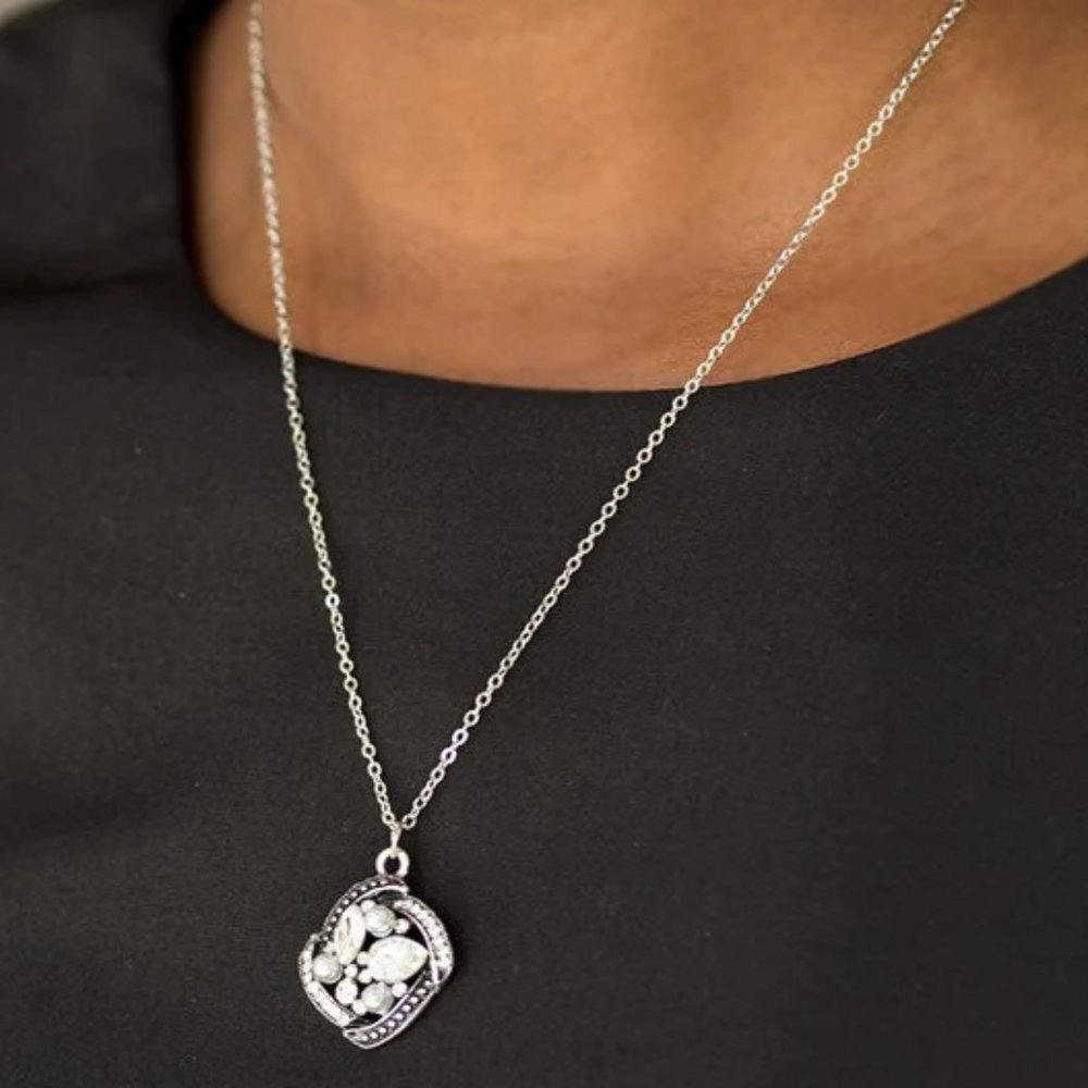 Speaking Of Timeless - Silver Necklace Set